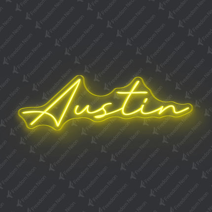 Lemon Yellow Austin Neon Sign