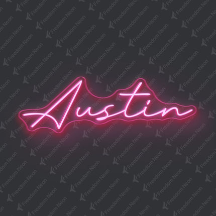 Light Pink Austin Neon Sign