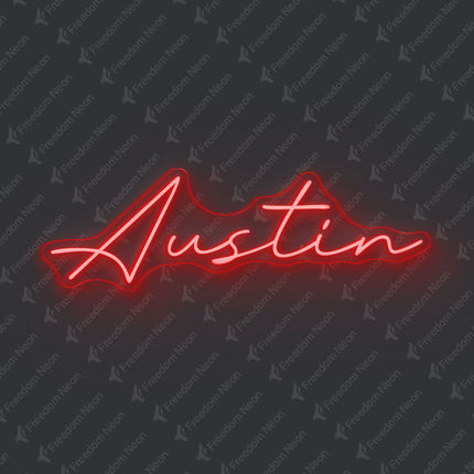 Red Austin Neon Sign