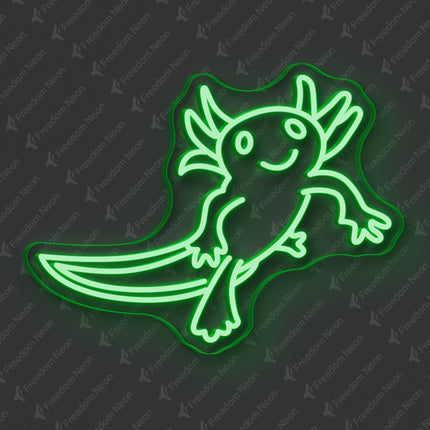 Green Axolotl Neon Sign