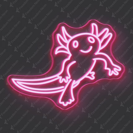 Light Pink Axolotl Neon Sign