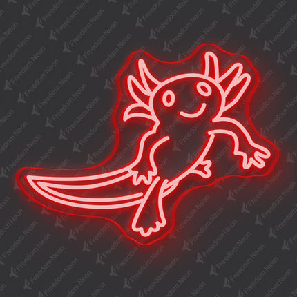 Red Axolotl Neon Sign