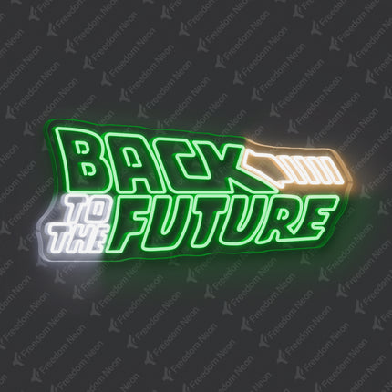 Green Back To The Future Neon Sign