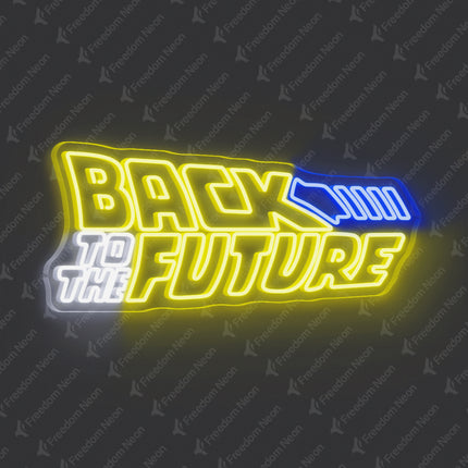 Lemon Yellow Back To The Future Neon Sign