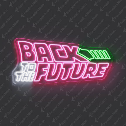 Light Pink Back To The Future Neon Sign