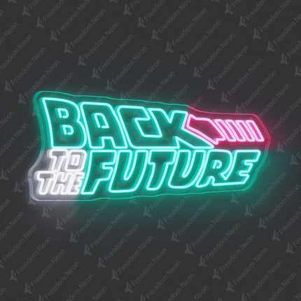 Mint Green Back To The Future Neon Sign