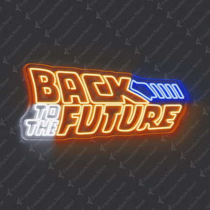 Orange Back To The Future Neon Sign