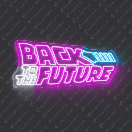 Pink Back To The Future Neon Sign