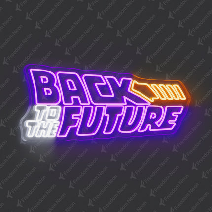 Purple Back To The Future Neon Sign