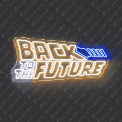 Warm White Back To The Future Neon Sign
