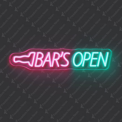 Light Pink Bar's Open Neon Sign