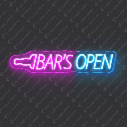 Pink Bar's Open Neon Sign