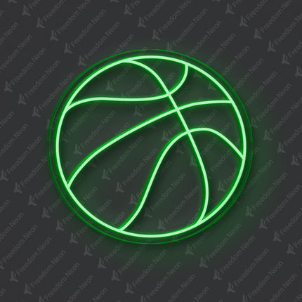 Green Basketball Neon Sign