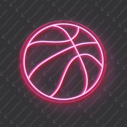 Light Pink Basketball Neon Sign