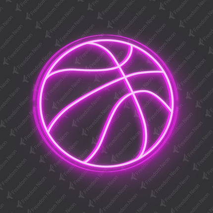Pink Basketball Neon Sign