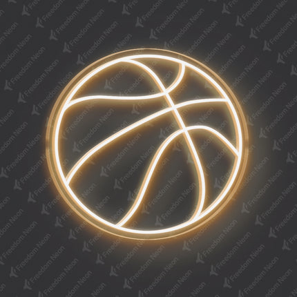 Warm White Basketball Neon Sign