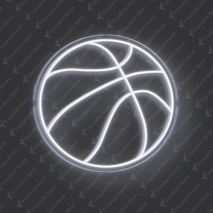 White Basketball Neon Sign