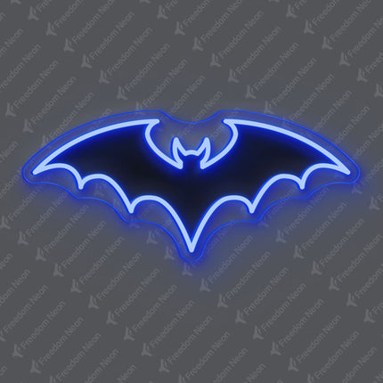 Blue Bat Neon Sign