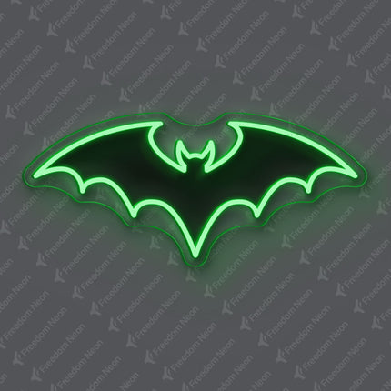 Green Bat Neon Sign