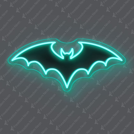 Mint Green Bat Neon Sign