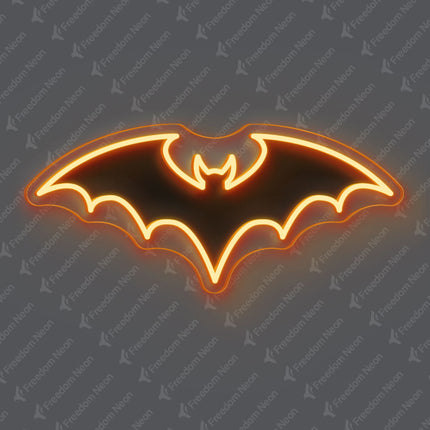 Orange Bat Neon Sign