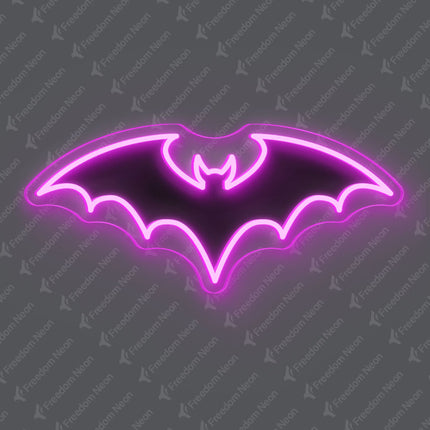 Pink Bat Neon Sign