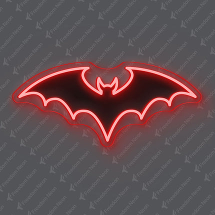 Red Bat Neon Sign