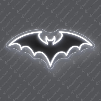 White Bat Neon Sign