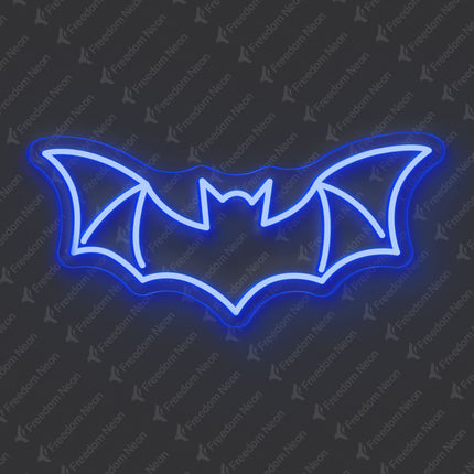 Blue Bat Neon Sign