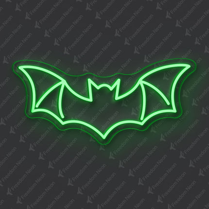 Green Bat Neon Sign