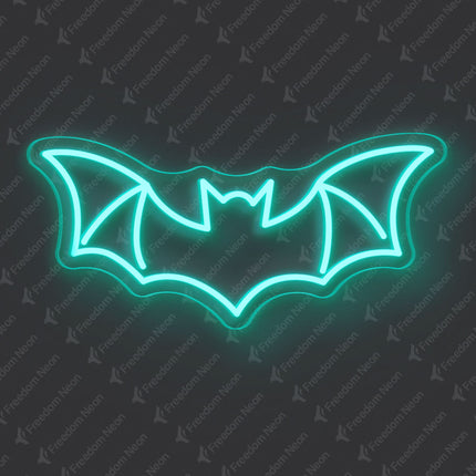 Mint Green Bat Neon Sign