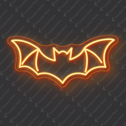 Orange Bat Neon Sign