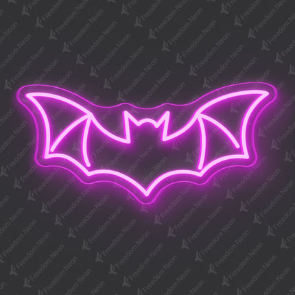 Pink Bat Neon Sign
