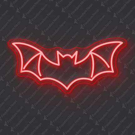 Red Bat Neon Sign