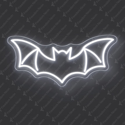 White Bat Neon Sign