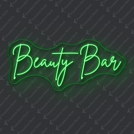 Green Beauty Bar Neon Sign