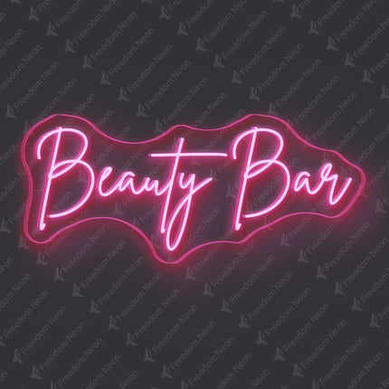 Light Pink Beauty Bar Neon Sign