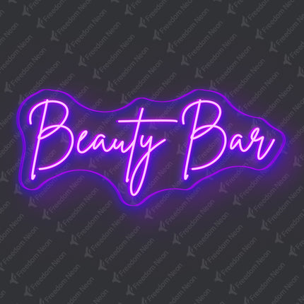 Purple Beauty Bar Neon Sign