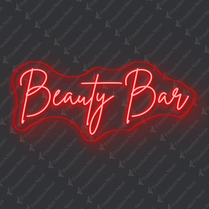 Red Beauty Bar Neon Sign