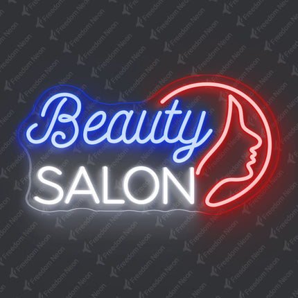 Blue Beauty Salon Neon Sign