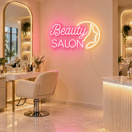Light Pink Beauty Salon Neon Sign
