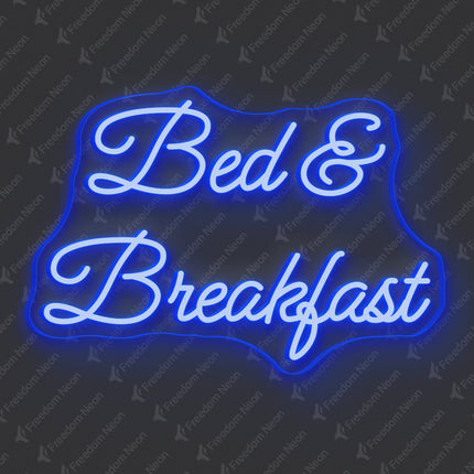 Blue Bed & Breakfast Neon Sign