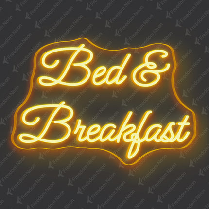 Gold Yellow Bed & Breakfast Neon Sign