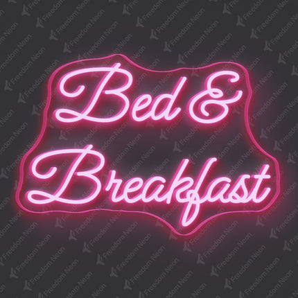 Light Pink Bed & Breakfast Neon Sign