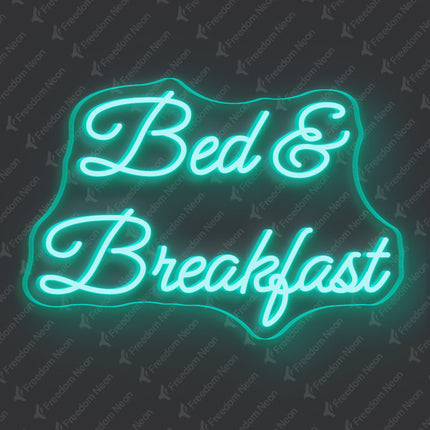 Mint Green Bed & Breakfast Neon Sign