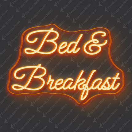 Orange Bed & Breakfast Neon Sign