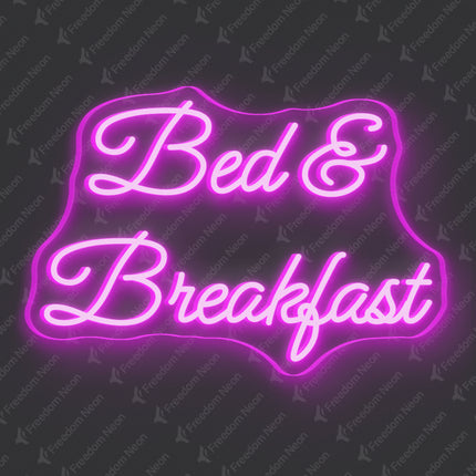 Pink Bed & Breakfast Neon Sign