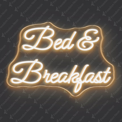 Warm White Bed & Breakfast Neon Sign