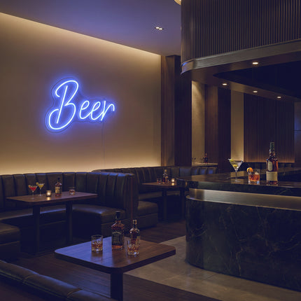Blue Beer Neon Sign