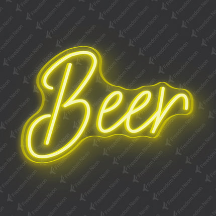 Lemon Yellow Beer Neon Sign